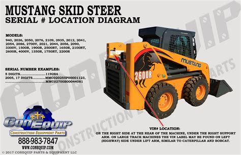 mustang skid steer serial number lookup